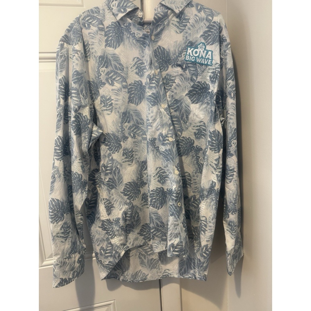 Tommy Bahama Men's Sarasota Stretch‎ Blue Floral Button Down XL Kona Big Wave